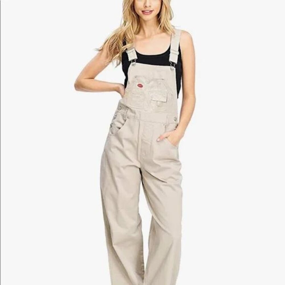 NWT Vintage 90’s khaki Revolt overalls plus size 26